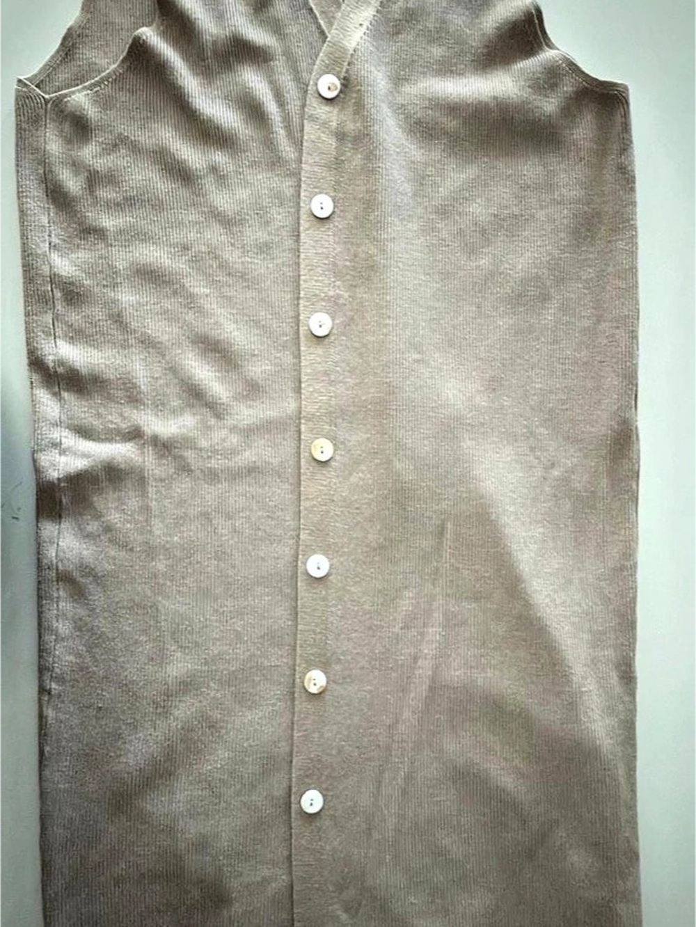 Cyrus duster Button Front Sweater Vest in Brown XL Like New